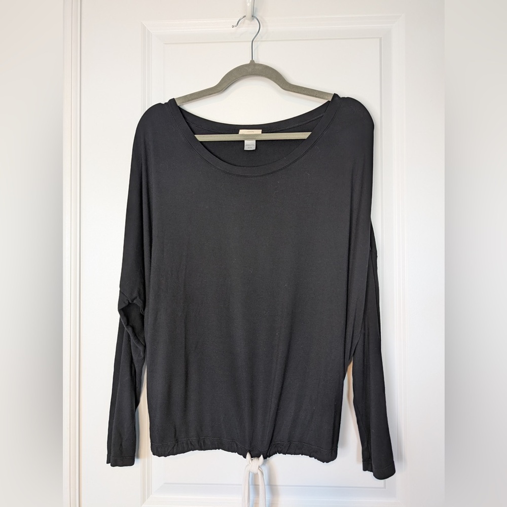 Eberjey Gisele Modal Slouchy PJ Shirt Soft Cozy Black Size Medium
